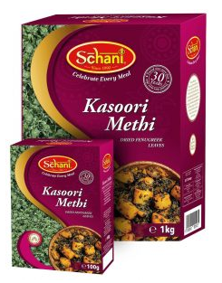 Schani Kasoori Methi (getrocknete Bockshornkleeblätter), 100 Gramm und 1 Kilogramm