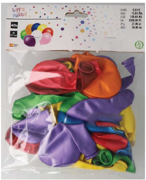 40 metallic Ballons