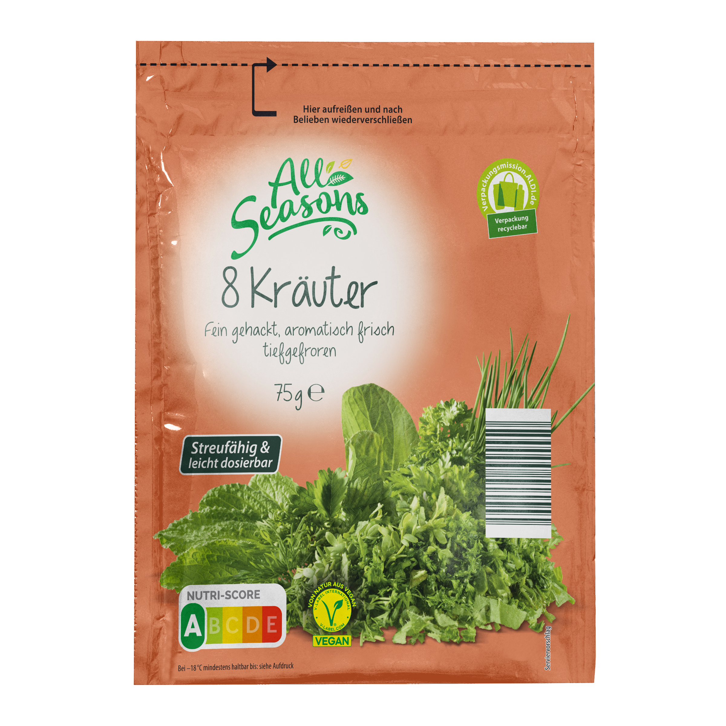 TK 8 Kräuter, 75 Gramm der Marke All Seasons