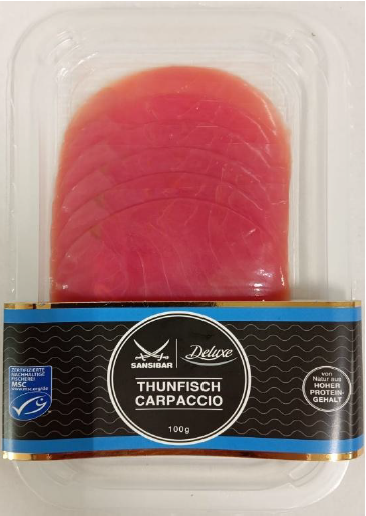 Sansibar Deluxe Thunfisch Carpaccio, 100 Gramm