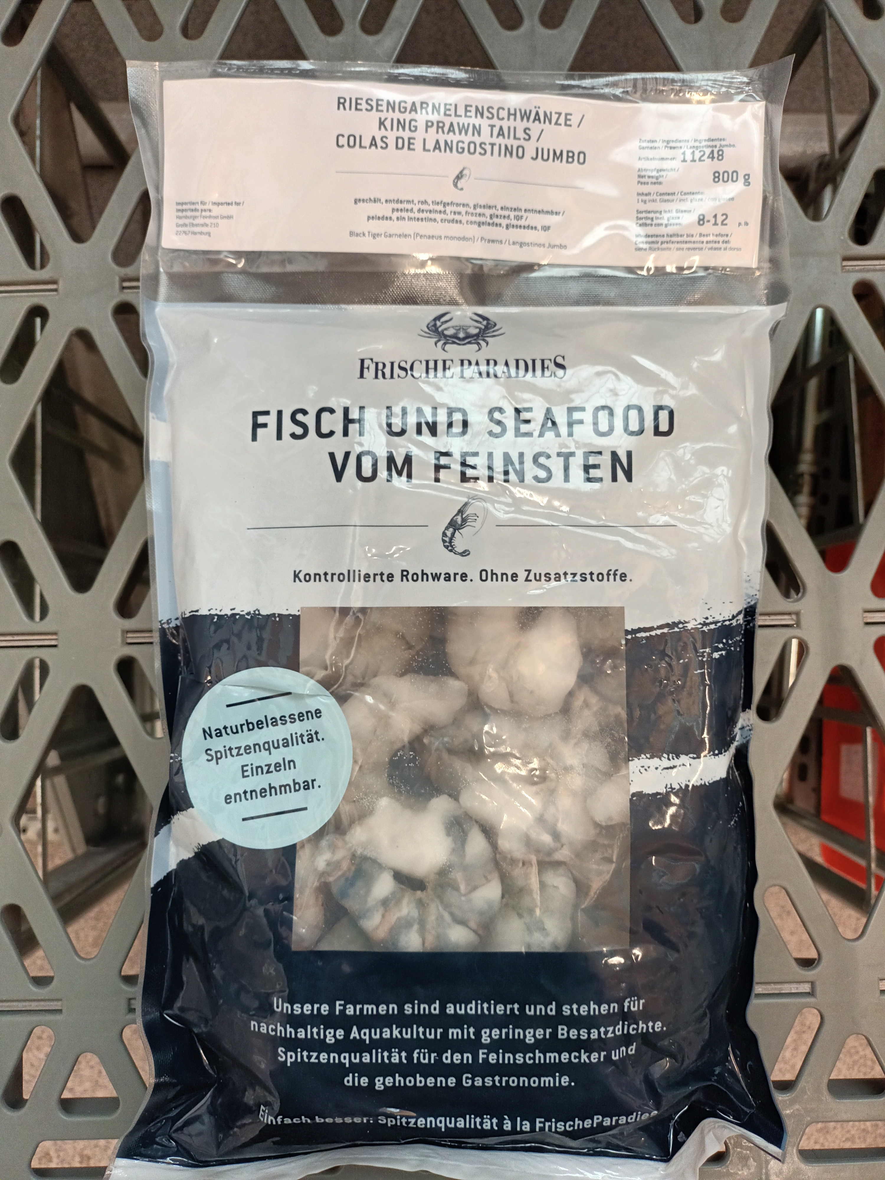 Riesengarnelenschwänze im 800 Gramm Beutel