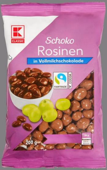 K-Classic Schoko Rosinen in Vollmilchschokolade 200 g | Presse Augsburg